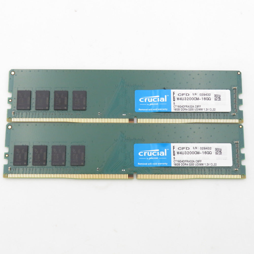 Crucial DDR4-3200 16GB*2枚 デスクトップPC用 Crucial DDR4-3200 16GB×2」
