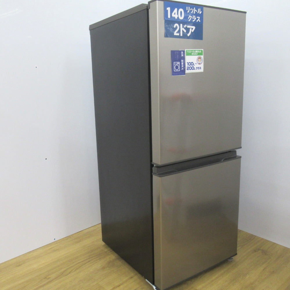 2ドア冷蔵庫 AQUA AQR-14N 2023年製 135L シルバー