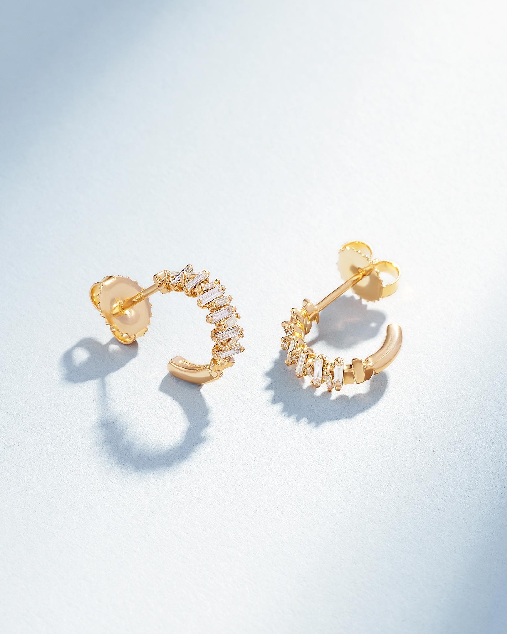Classic Diamond ZigZag Mini Hoop Earrings | SUZANNE KALAN®