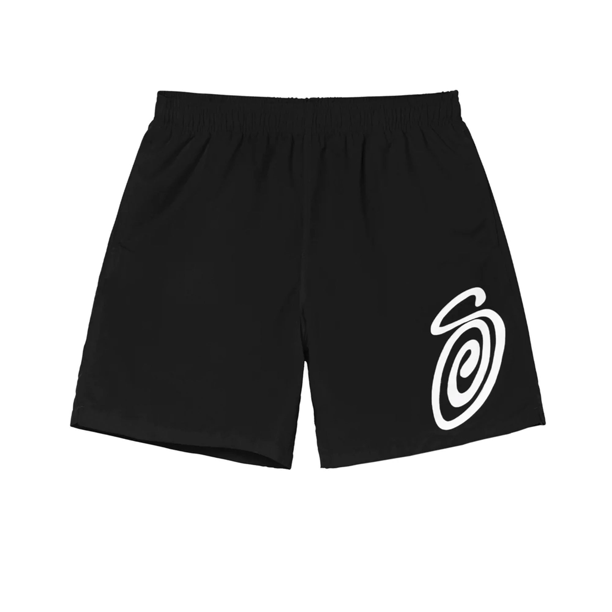 Stüssy: Curly S Water Short (Black) | DSMNY E-SHOP