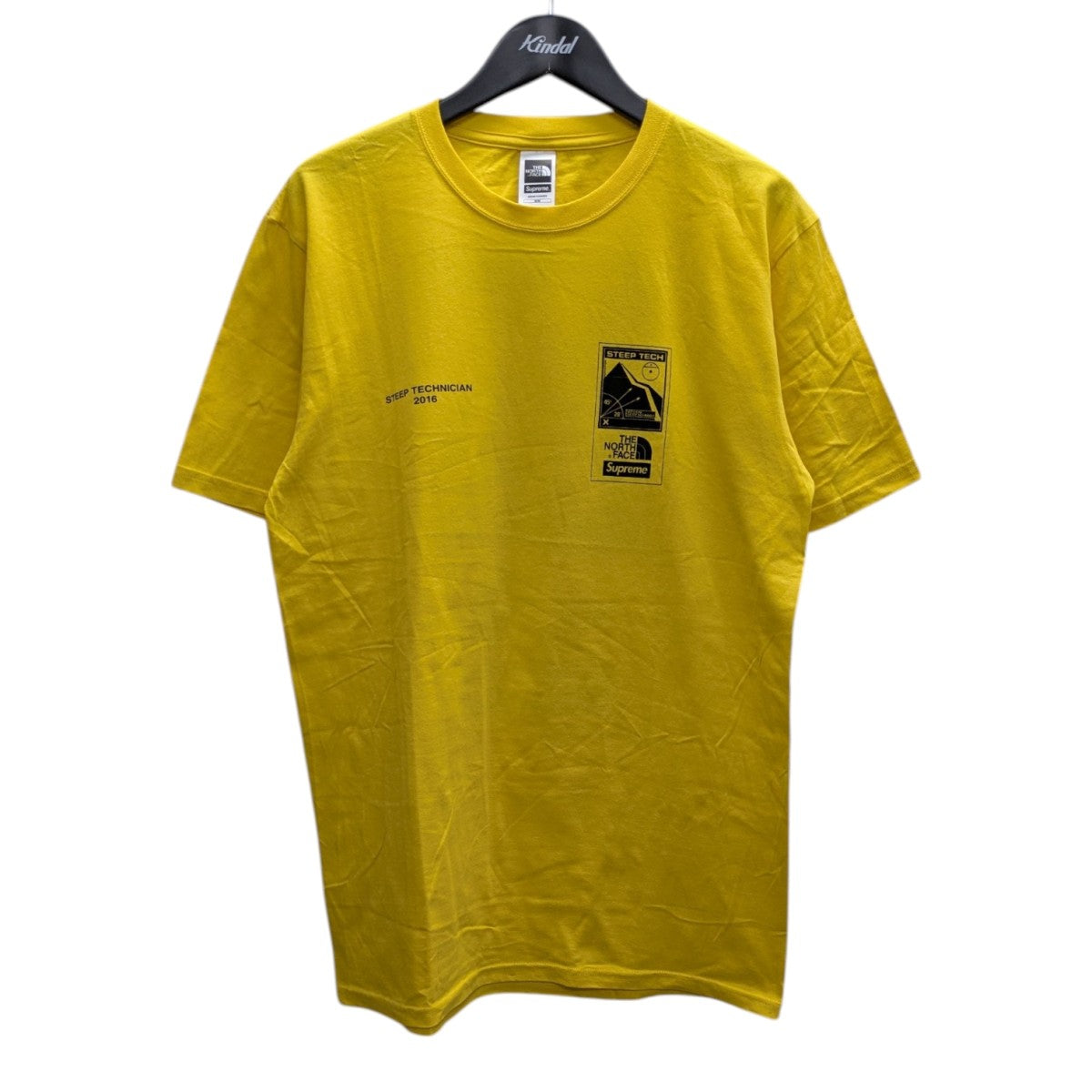 THE NORTH FACE×Supreme STEEP TECH TEEプリントTシャツ イエロー