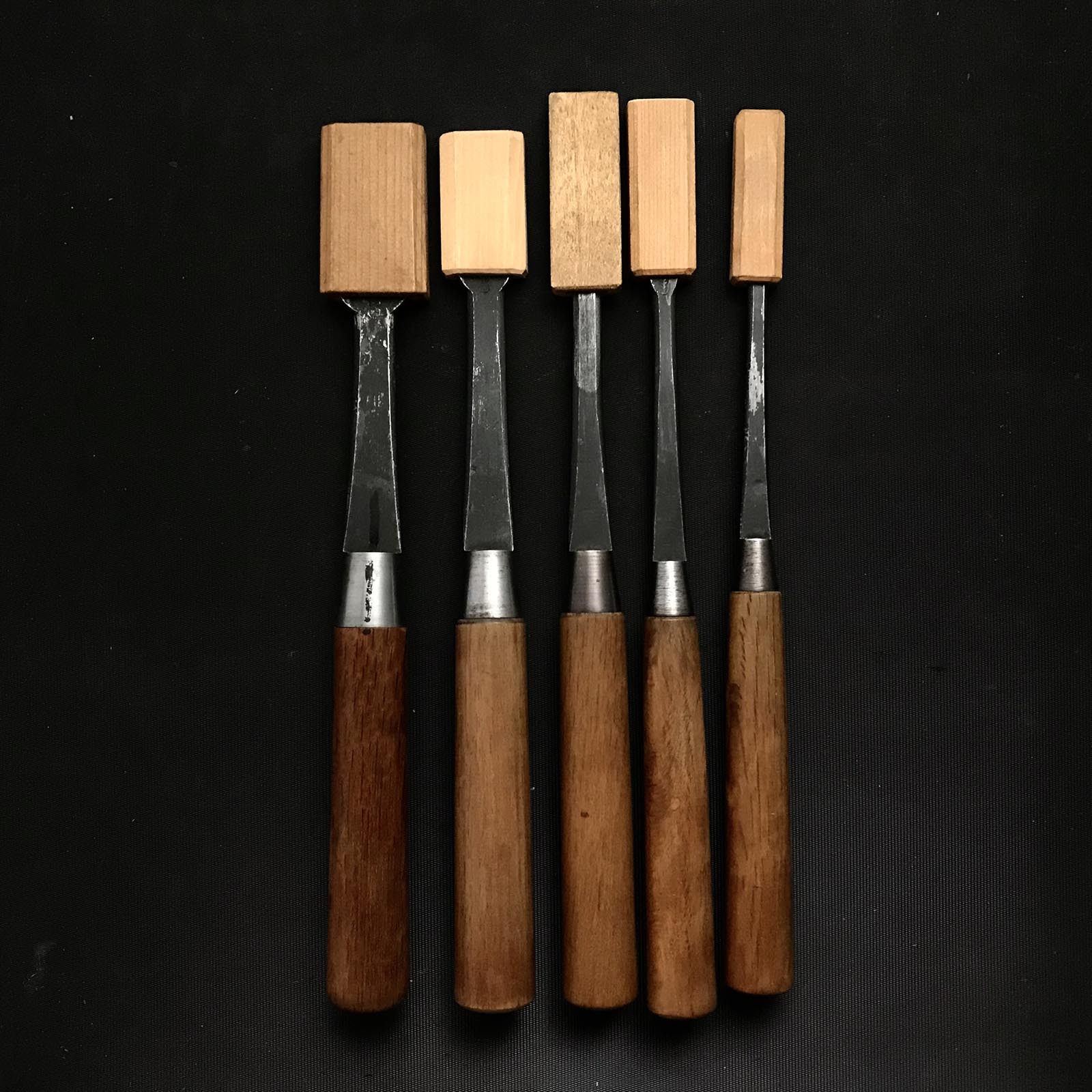 左久作 特注 平待鑿 5本セット 鞘付