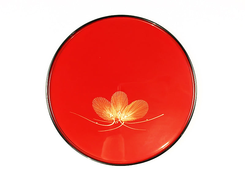 新品未使用・長期保管品】 輪島塗 沈金 丸盆（21cm） 箱・パンフレット