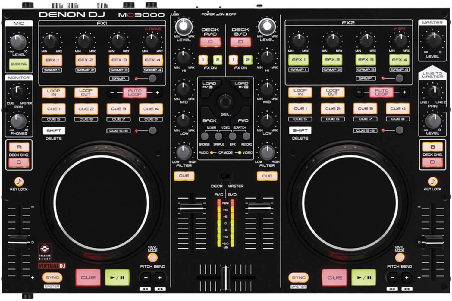 Denon DJ MC3000 4 Deck DJ Controller & Audio IO