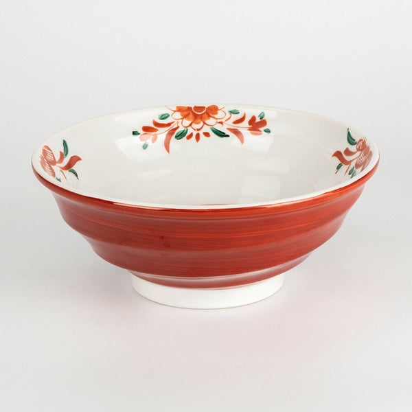 万暦赤絵 赤巻22cm麺鉢 – 陶土う庵