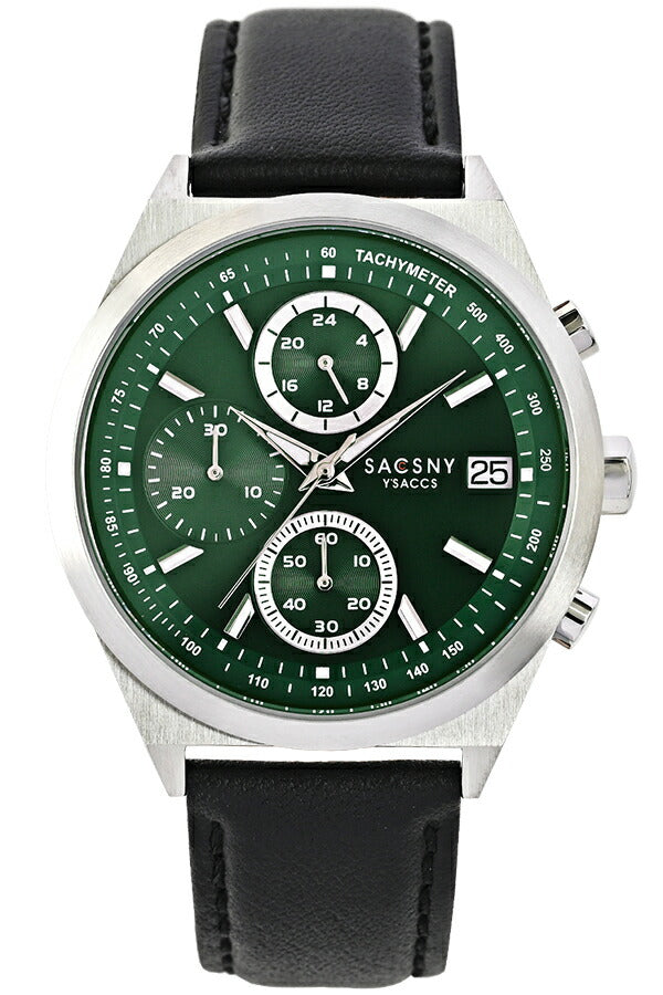 サクスニーイザック クオーツ クロノグラフ SY15213-GR メンズ 電池式