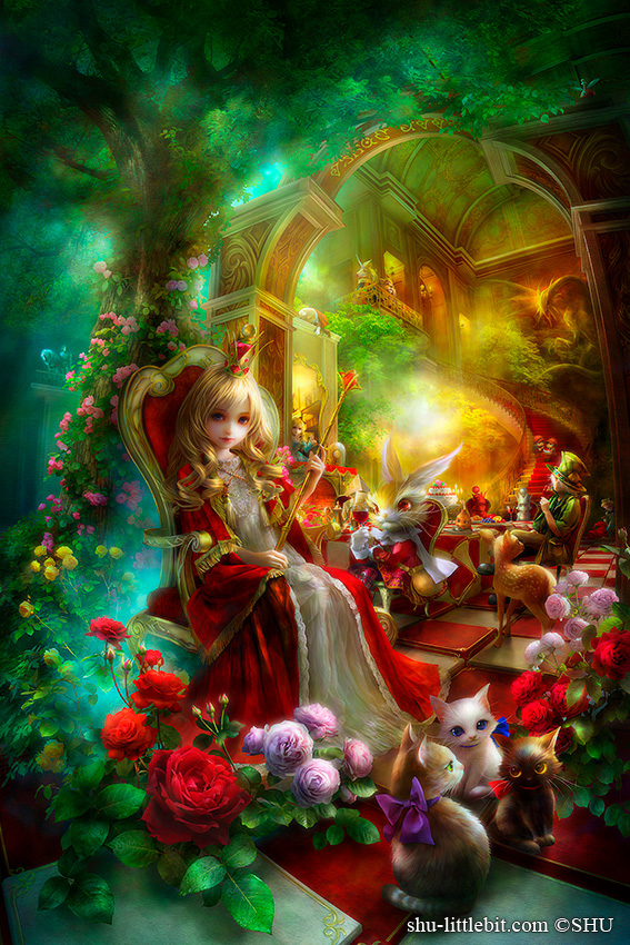 SHU 版画 キティとアリス SHU 版画 キティとアリス SHU 版画 キティと