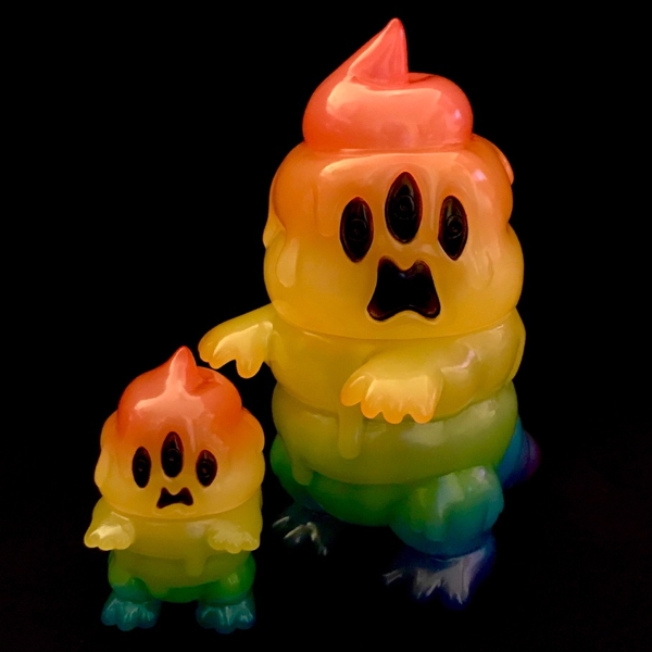 アートジャンキー とぐろ怪獣シットン＆ミニシットン メタリック 青 赤