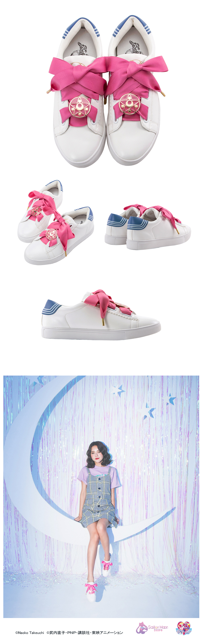 Sailor Moon Crystal ribbon crystal broach sneaker / Sailor Moon