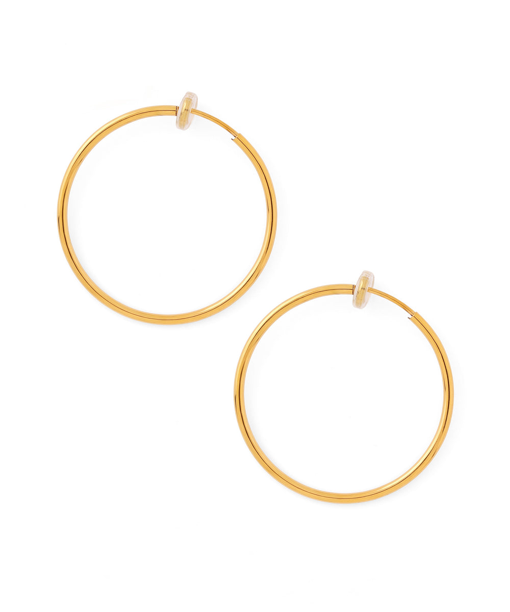 mimi33】【ステンレス】フープイヤリング[M][Basic]｜アネモネ