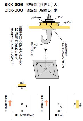 茶室金物-浄雲釜蛭釘、無双釘、柳釘、花釘の専門サイト【SKK佐々木工業】