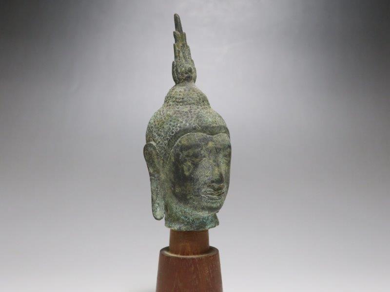 仙遊洞 タイ 青銅 仏頭