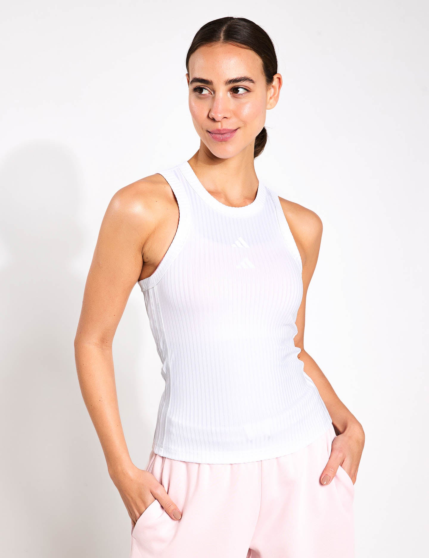 everyone 3P rib tank top (WHITE) サイズ XL everyone 3P rib tank