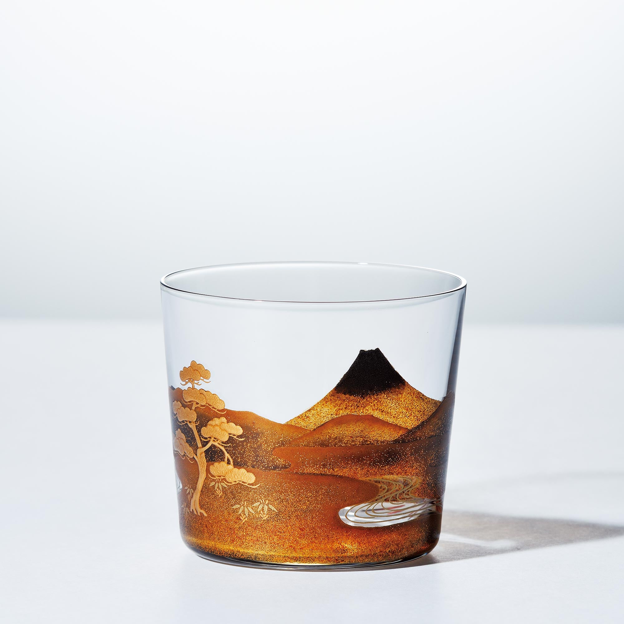 中国漆器 山水図蒔絵 洋酒器揃 リキュールグラス・シェーカー・トレイ