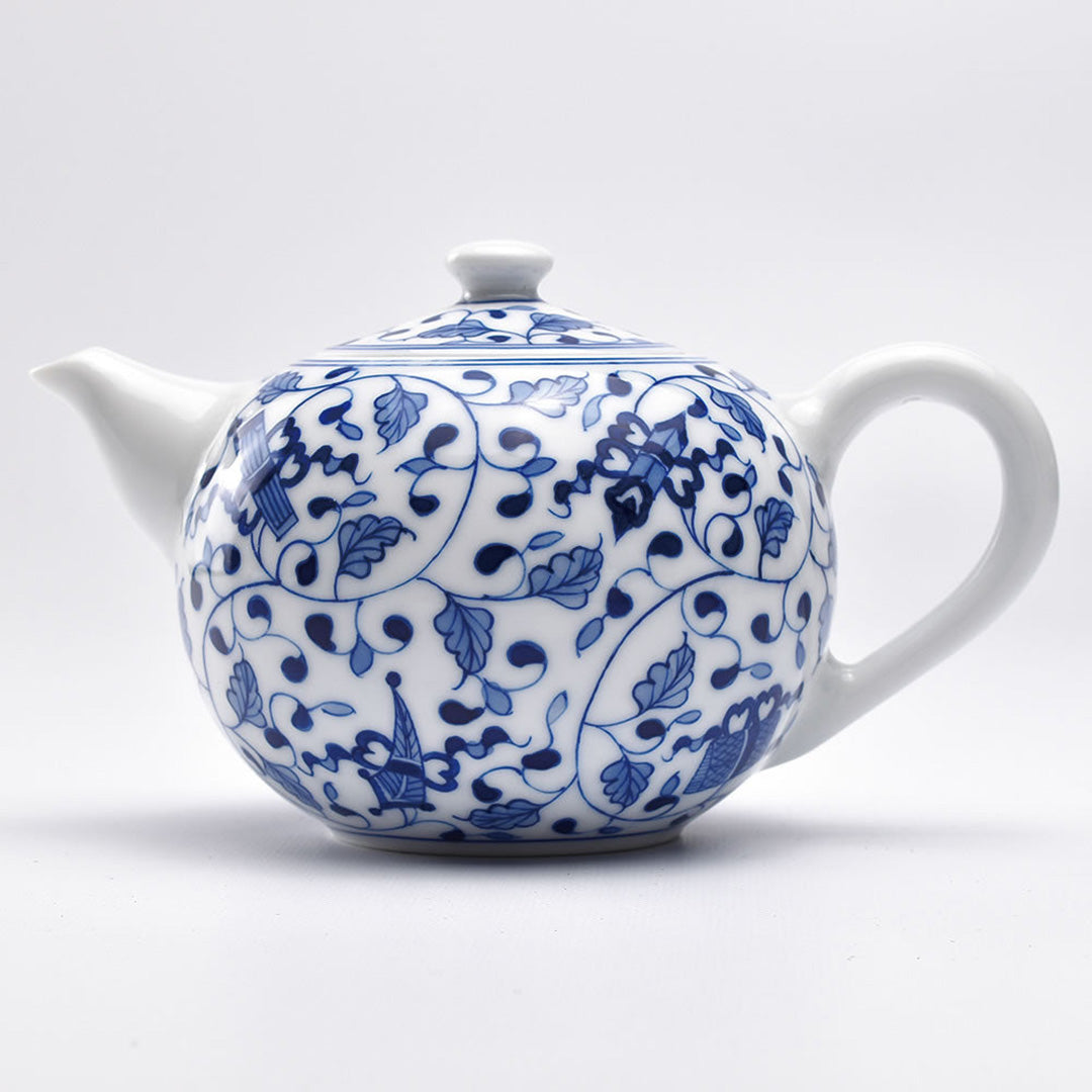 鯖纏枝蓮紋壺 景徳鎮 陶磁器 装飾品 現代工芸品 美術