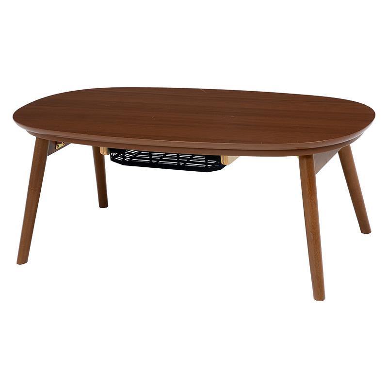 ハの字型の脚のフォルムがおしゃれなコンパクトこたつテーブル