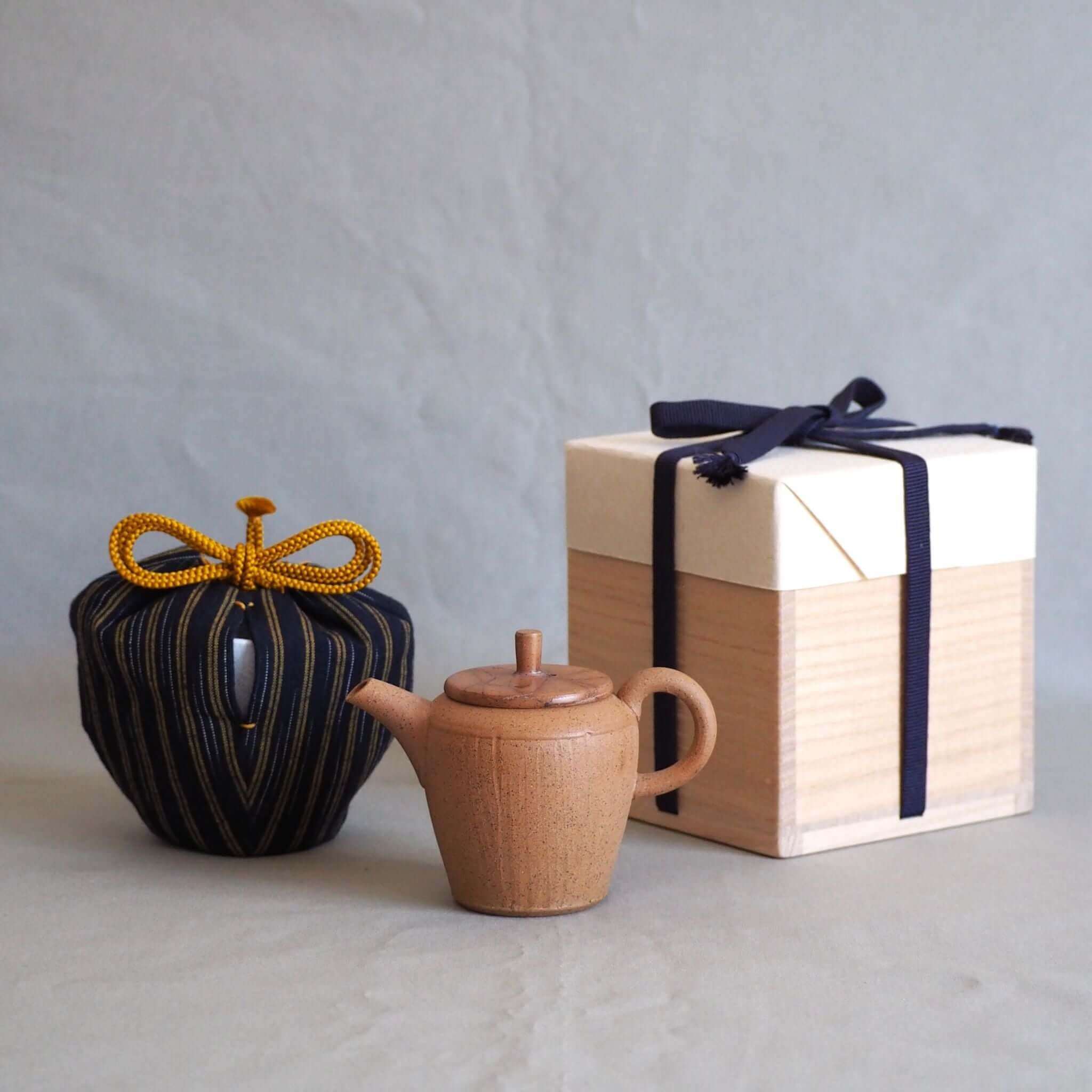 煎茶道具 虫明焼 蟹文 煎茶碗 五客 箱蓋無し V R8756 煎茶