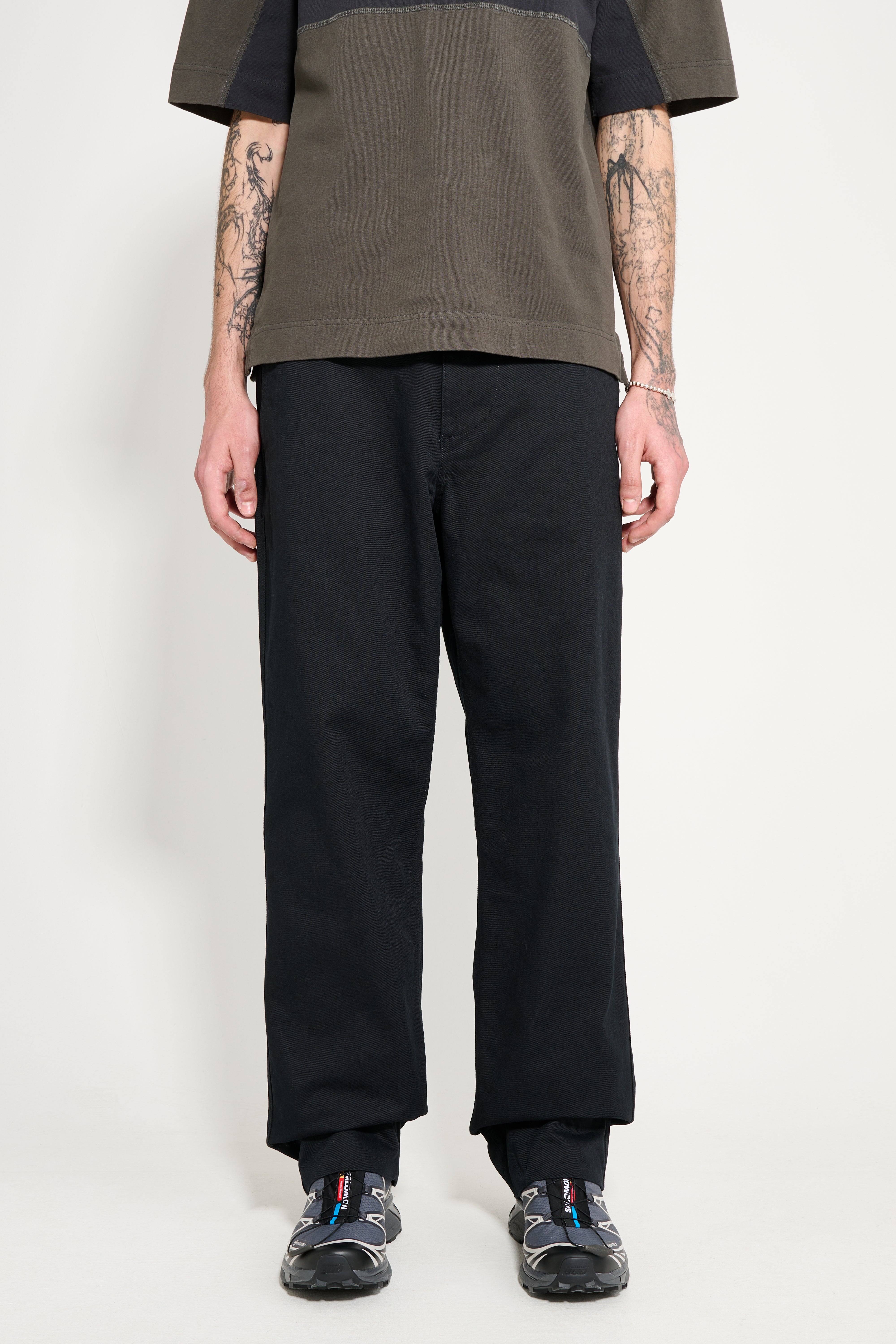 Margaret Howell MHL Dropped Loop Trouser Soft Cotton Drill Dark