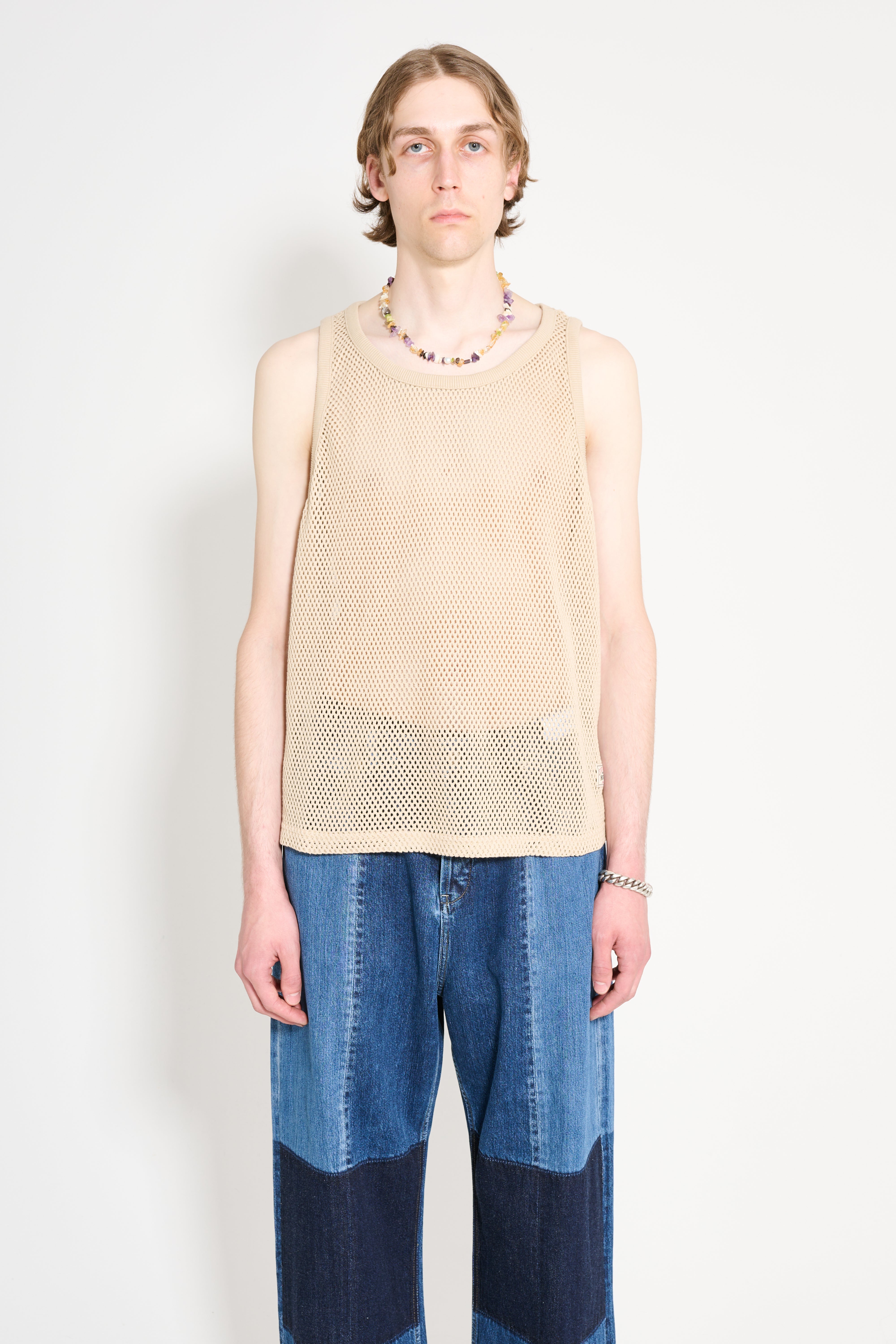 Stüssy Cotton Big Mesh Tank Natural – Très Bien