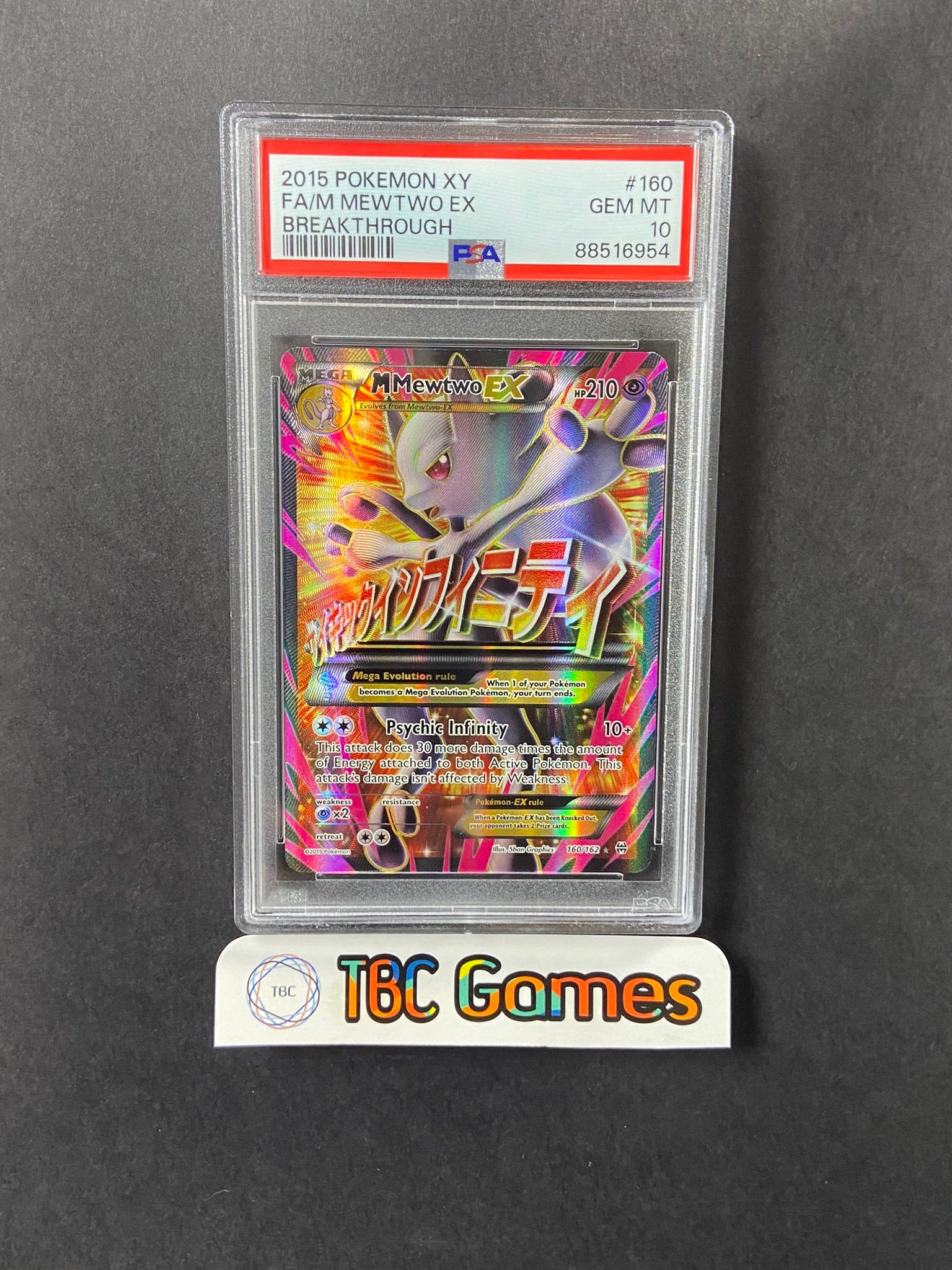 M Mewtwo EX Breakthrough 160/162 PSA 10 – TBC Games