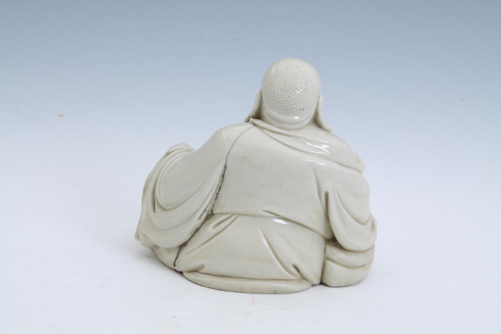 彌勒佛 陶瓷 德化窯 時代物 中國古玩 古美術 何朝宗印在銘 彌勒佛 陶瓷