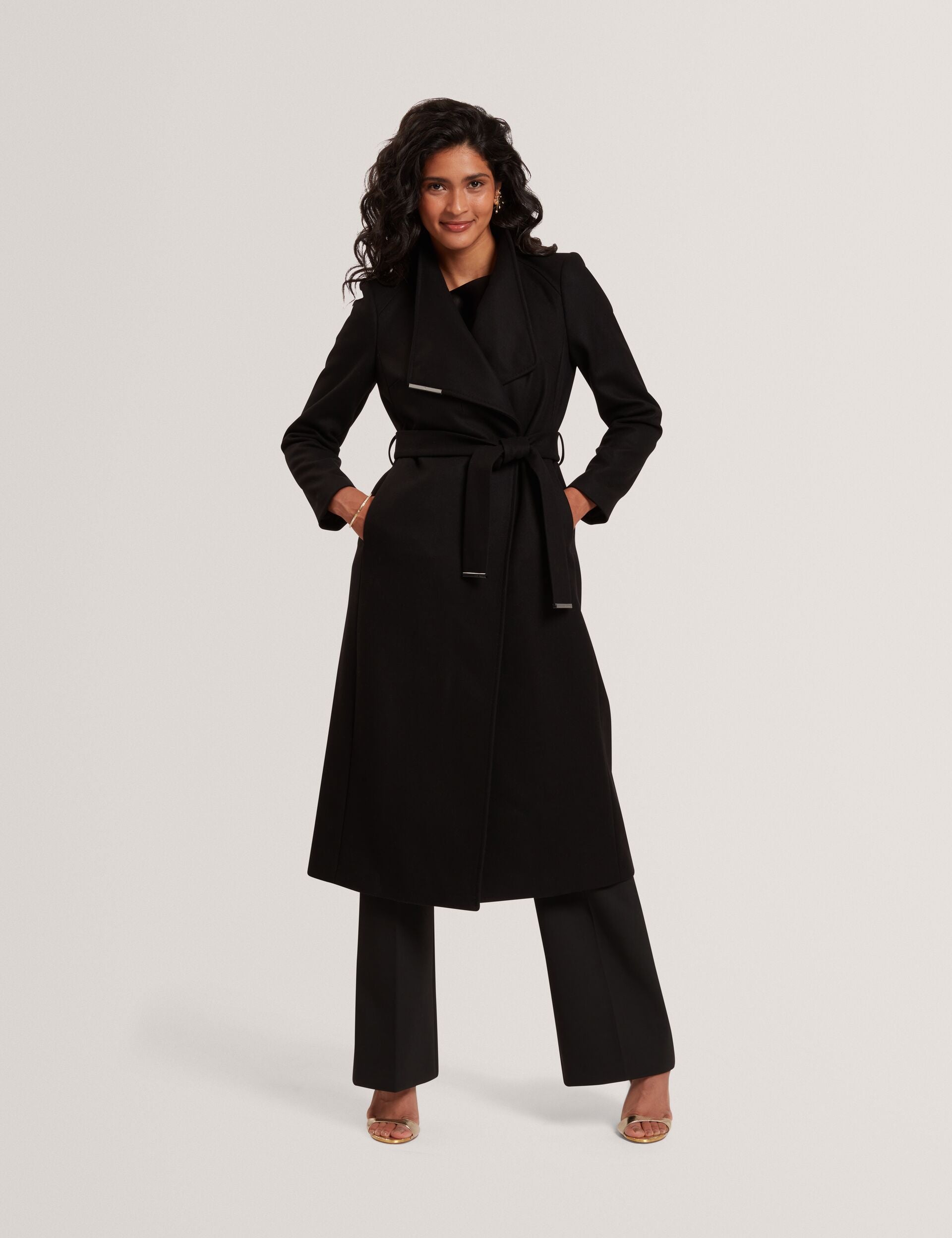 Longline Belted Wool Wrap Coat | Rosell | Ted Baker US
