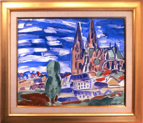 野口 弥太郎、ヴェネチュア風景、希少画集画、額装付 Yahoo