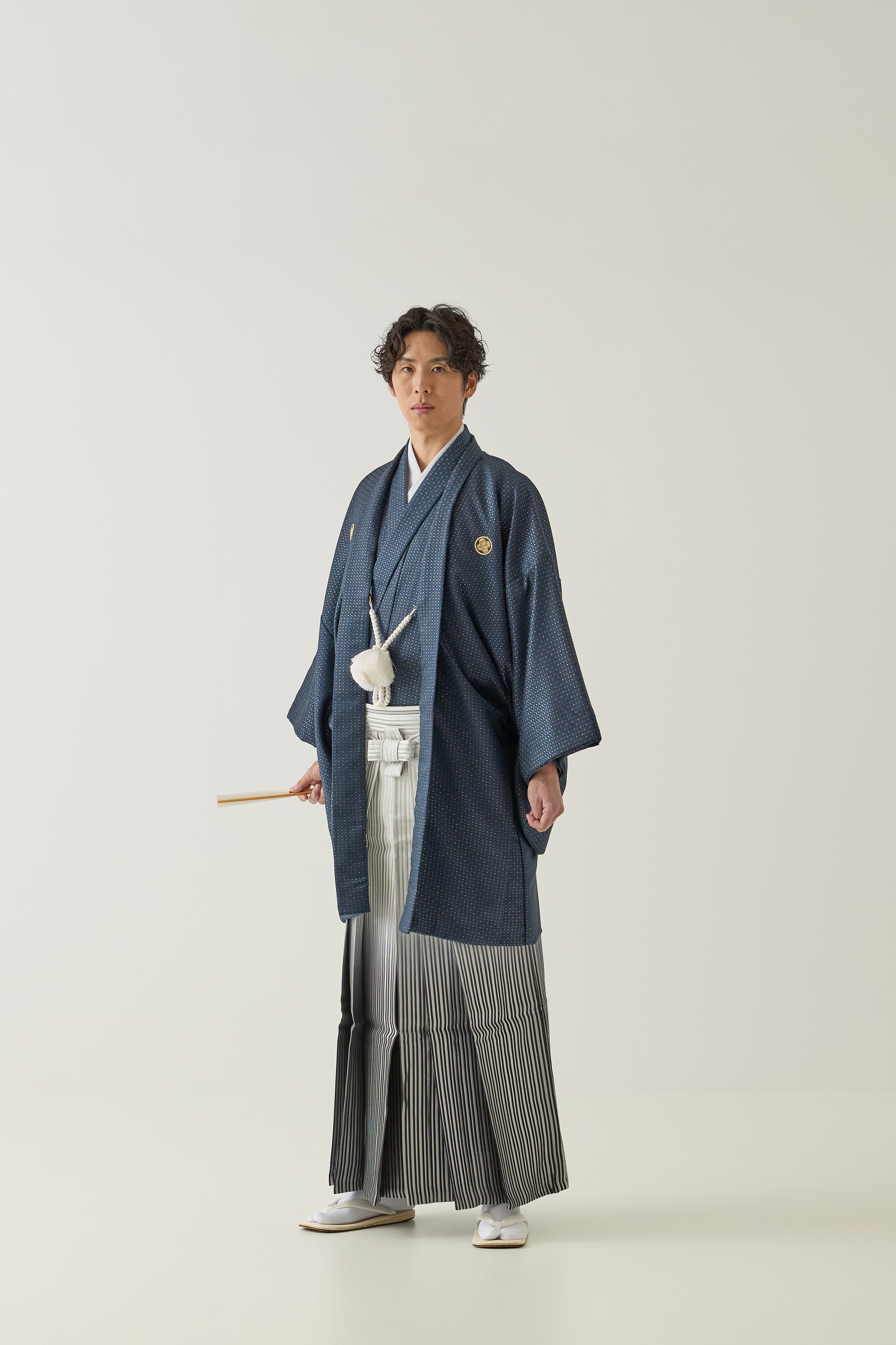 総刺繍 やまと誂製 熨斗 訪問着 袷 正絹 水色 グレー 紫 青 白藍