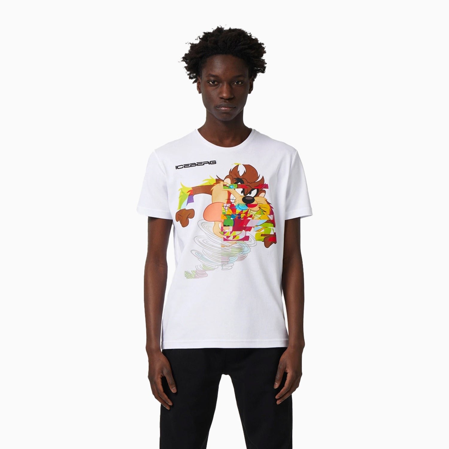 Iceberg Men's White Taz T Shirt With Iceberg Logo