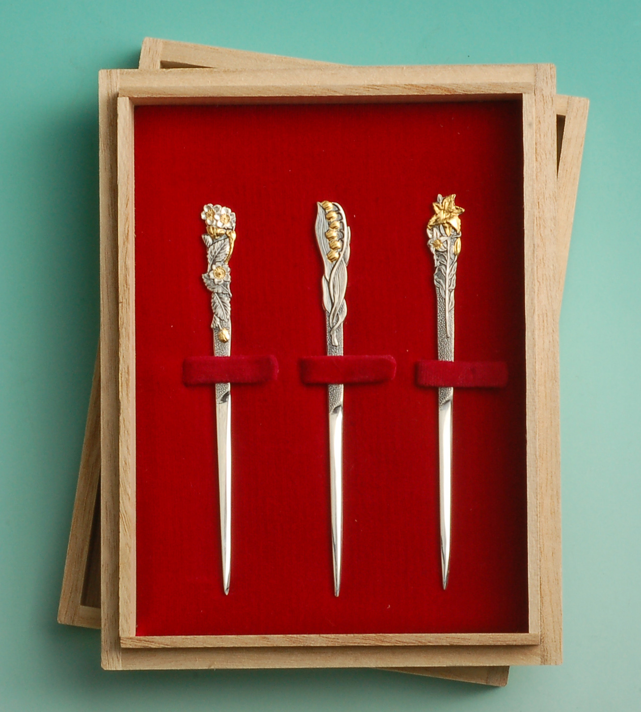 銀製菓子切・和楊枝・黒文字