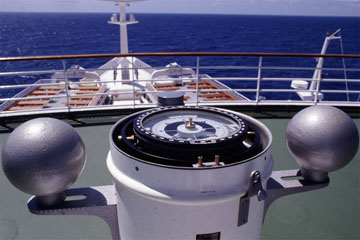 本船で使われた羅針盤