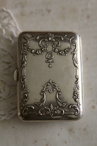 アンティーク シガレットケースシルバーSILVERレトロ