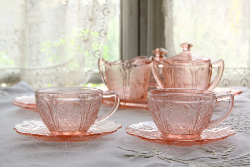 アンティークガラス コスメセット