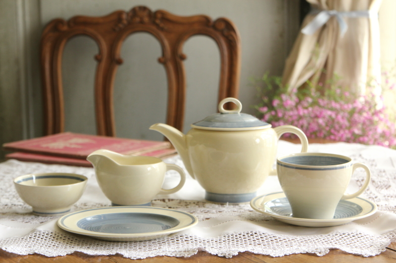 レア！] 九谷 シュガーポット＆ティーカップ 4点セット レア！] 九谷