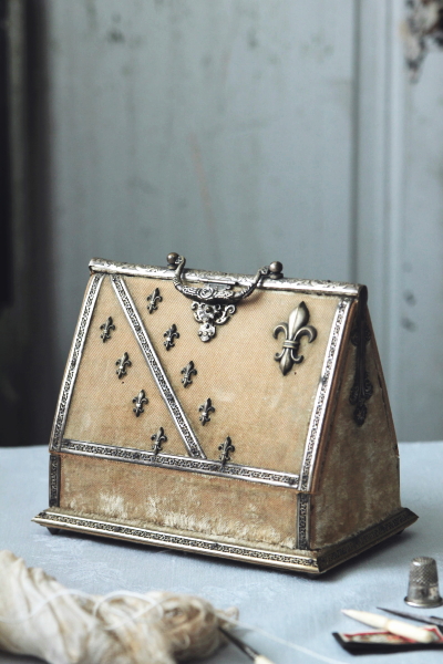 フランス アンティーク 箱入り 糸巻き ソーイング メルスリー フランス