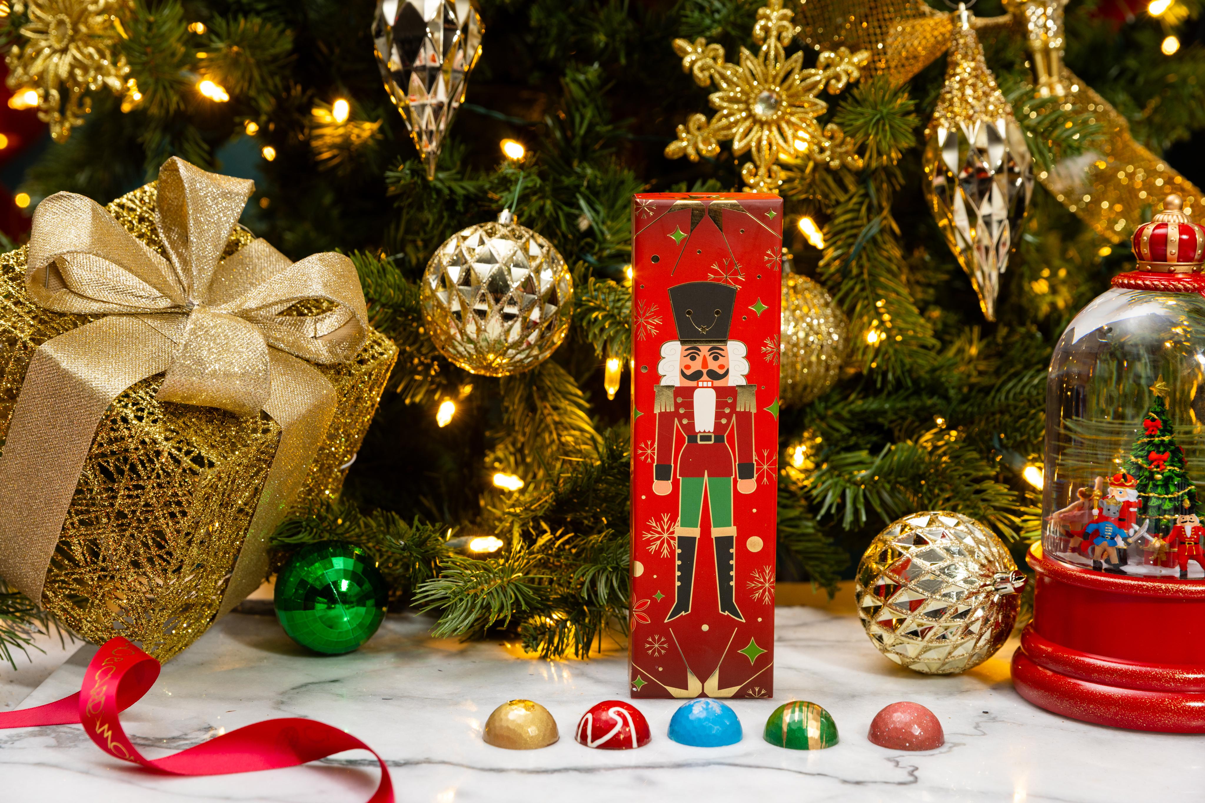 Nutcracker Gourmet Artisan Chocolate Box – 5pc Festive Holiday