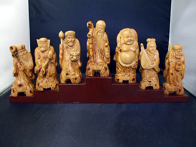 木彫りの七福神