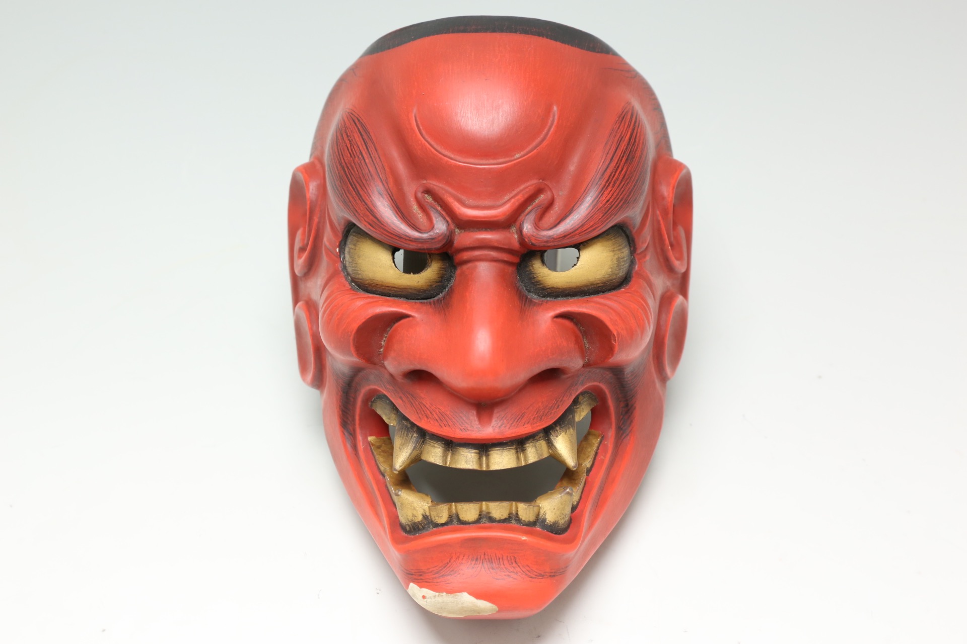 木彫り能面 しか見 能面 顰(しかみ) 木彫り 能面 手彫り 顰 能面 能面