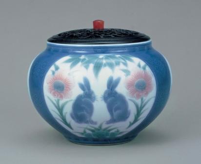 板谷波山《彩磁呉州絵香炉》／佐野市