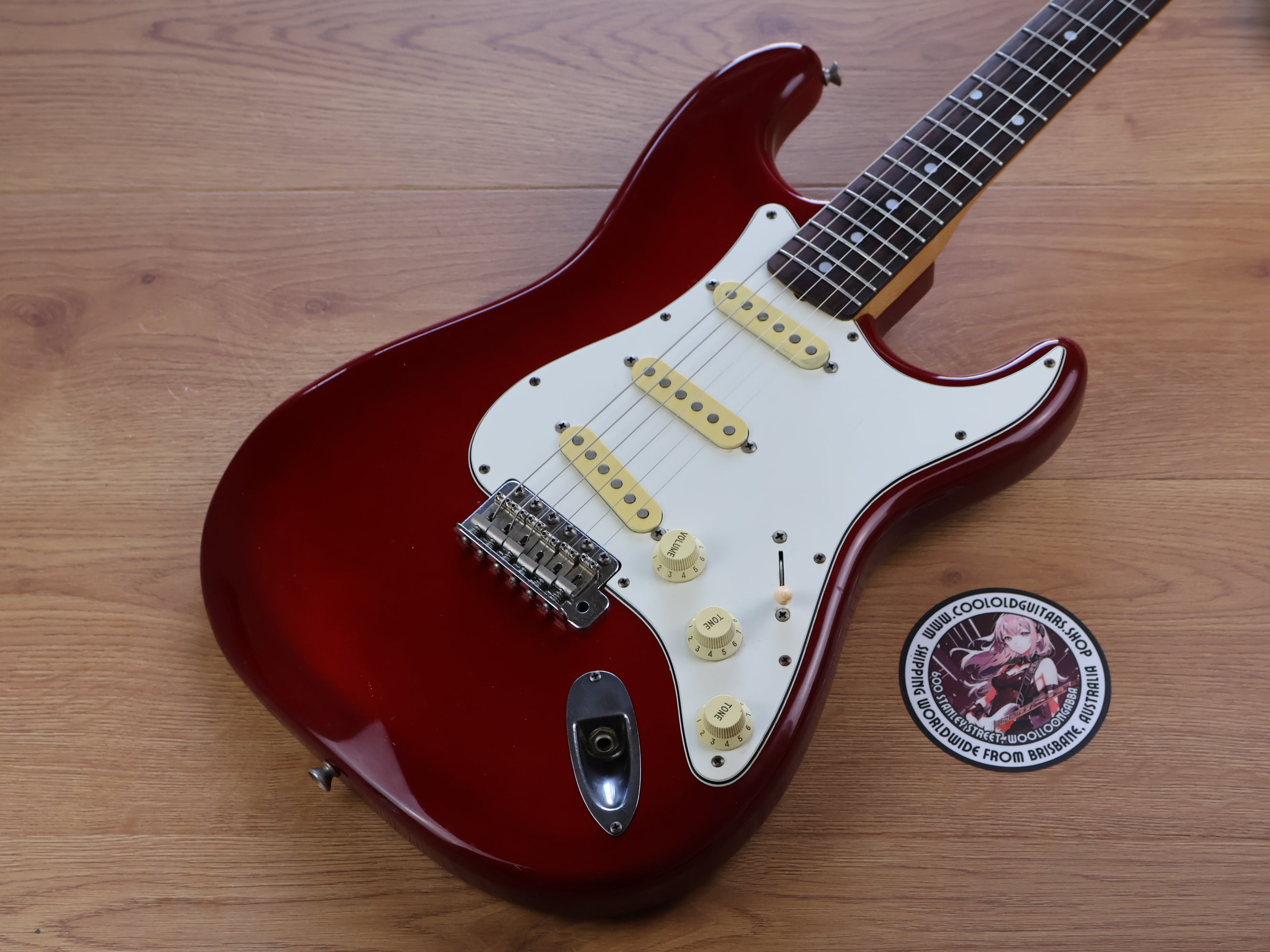 squire fujigen】レッド Stratocaster 85年