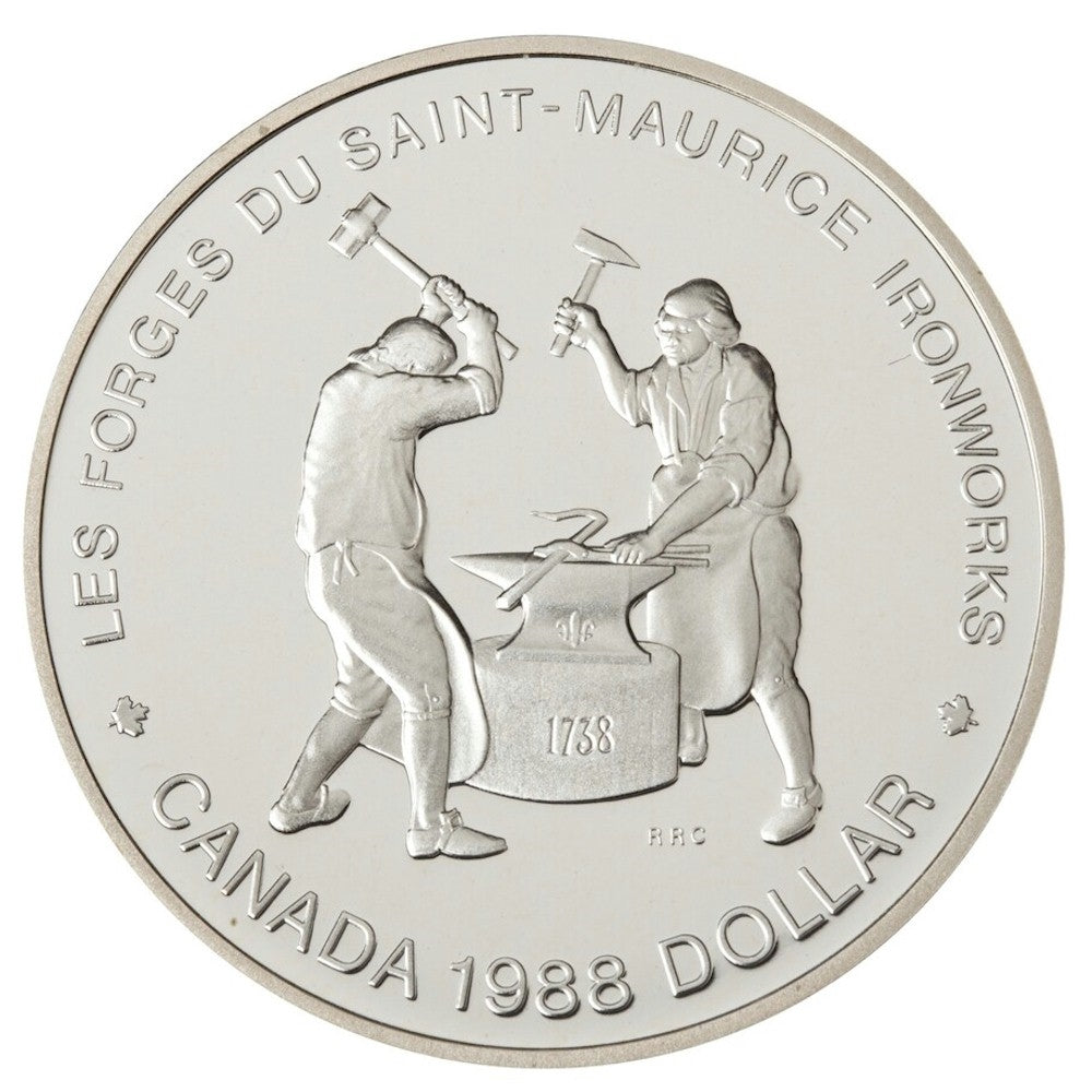 1988 Canada Saint-Maurice Ironworks Anniversary Proof .50 Silver