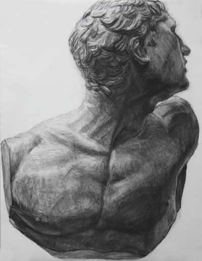 石膏蔵 ボルゲーゼの闘士 美術品 胸像 デッサン 美大 石膏像ボルゲーゼ