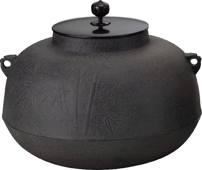 茶道具 炉釜 瓢釜筋入 菊池政光作 共箱