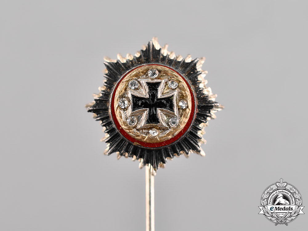 Germany. A German Cross Miniature Stick Pin, Gold Grade, With