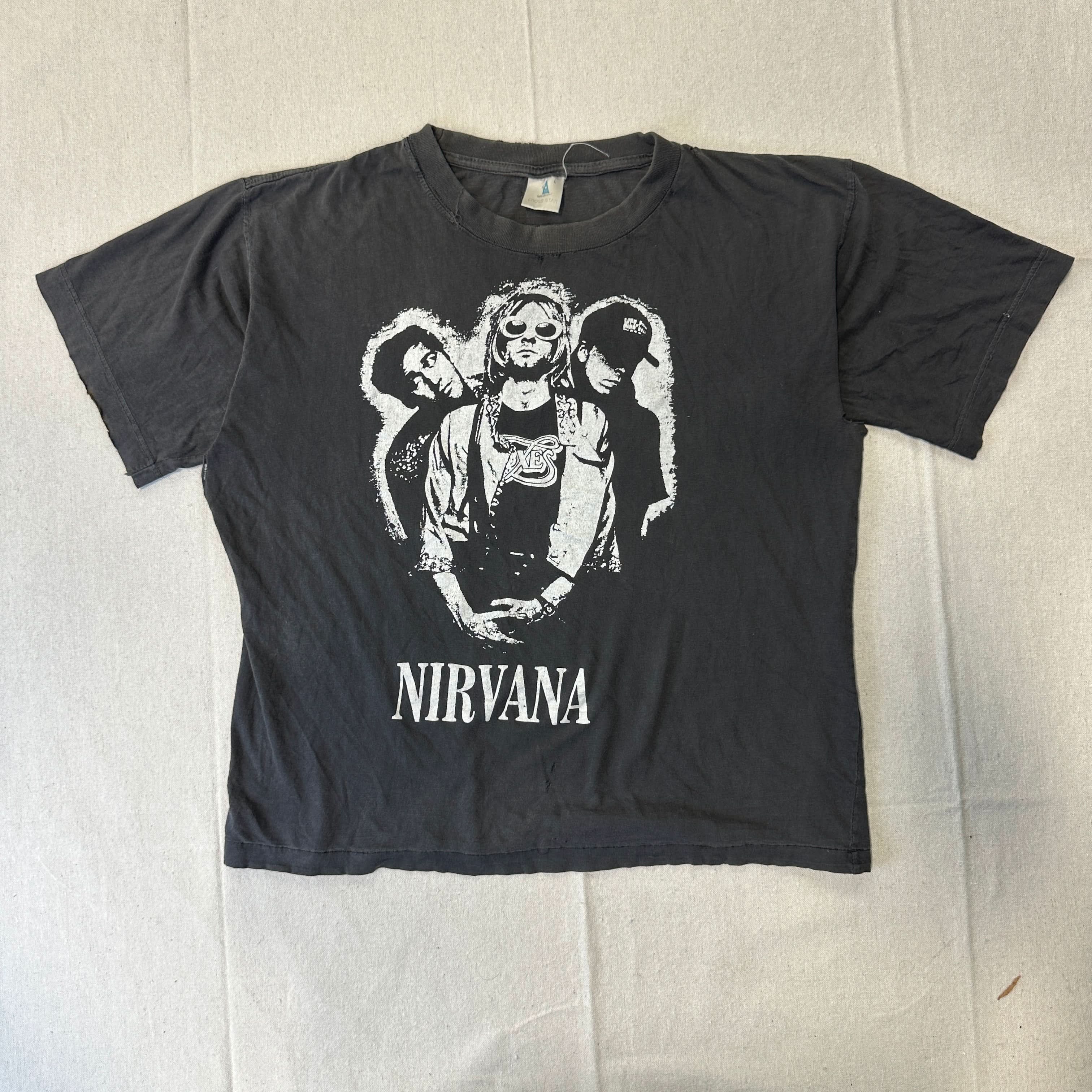 Vintage Nirvana 90s Graphic Band T-Shirt Size Large European RARE