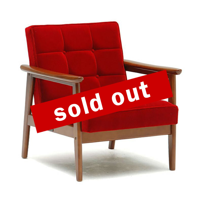 ○LimitedEdition001 カリモク60 Kチェア1シーター モケットレッド