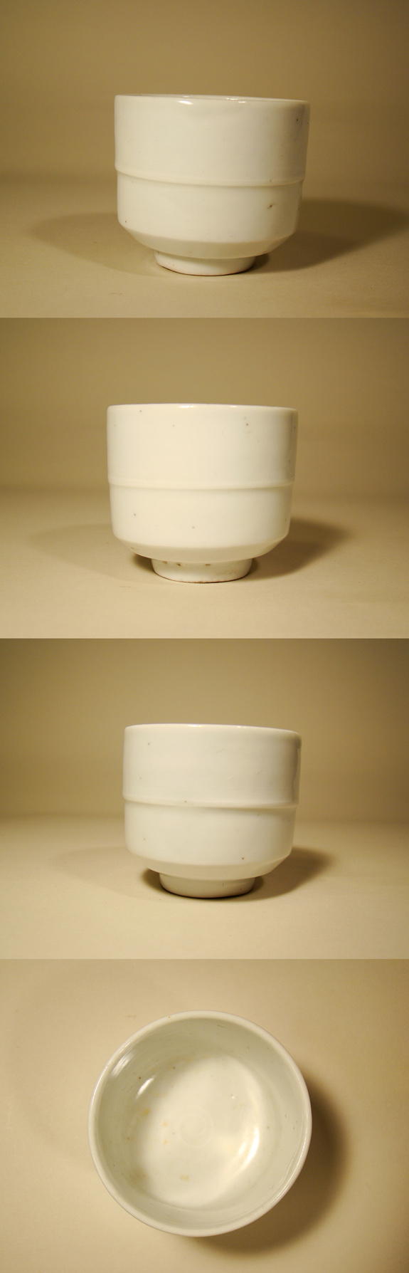 古伊万里 白磁 胴紐 半筒盃 ちょこ ぐい呑み 酒器 古美術 古道具 古