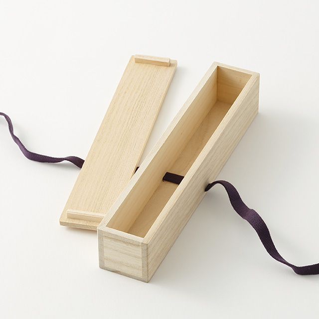 茶杓入（二方桟） 内寸225×34×H38mm / 製品紹介 | 箱義桐箱店