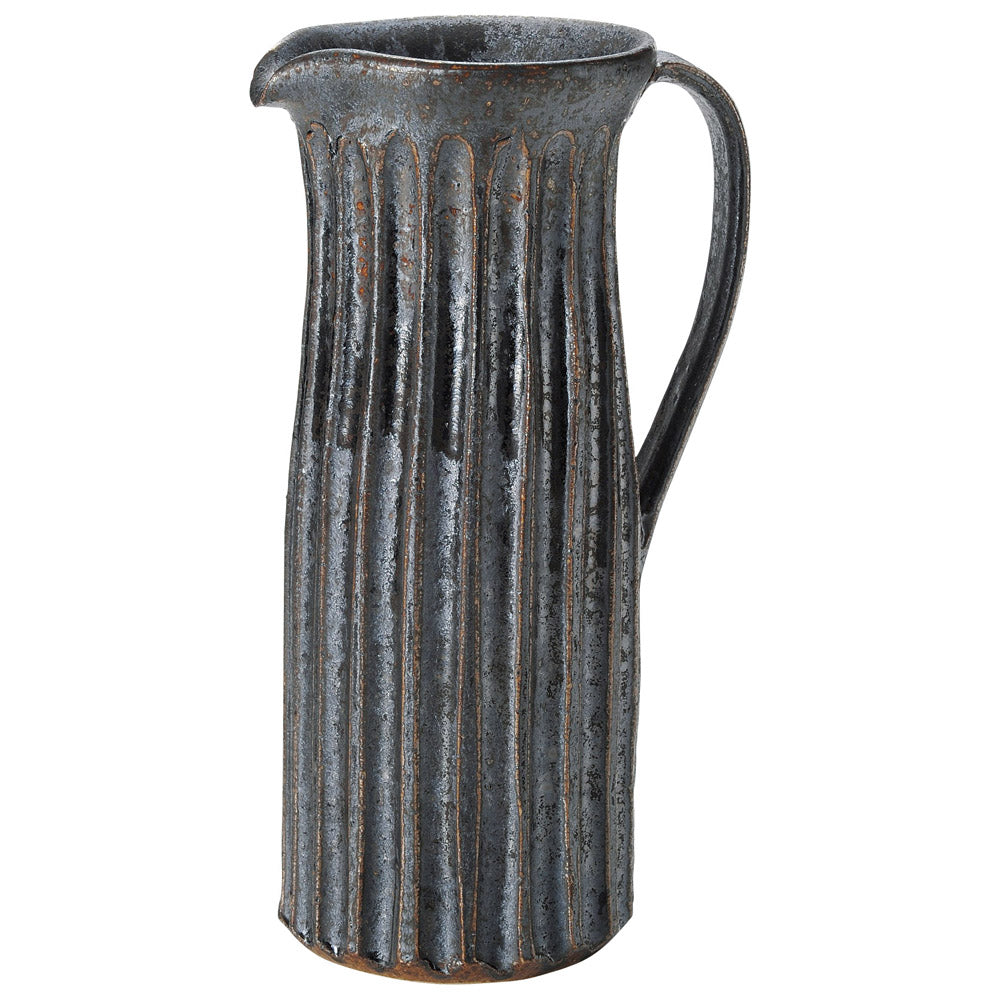 黒錆彫水差し 花入 – 丸伊製陶株式会社