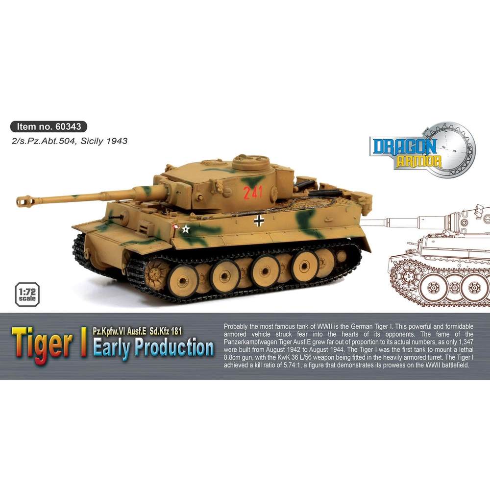 サイバーホビー限定 1/72ドラゴンアーマー タイガーⅠ 雪中の祝福